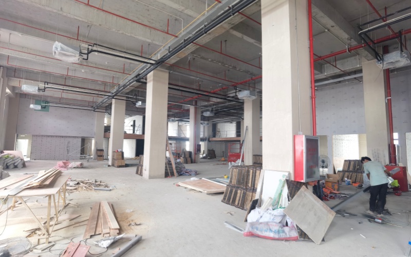 松江辦公區鋼結構隔層搭建